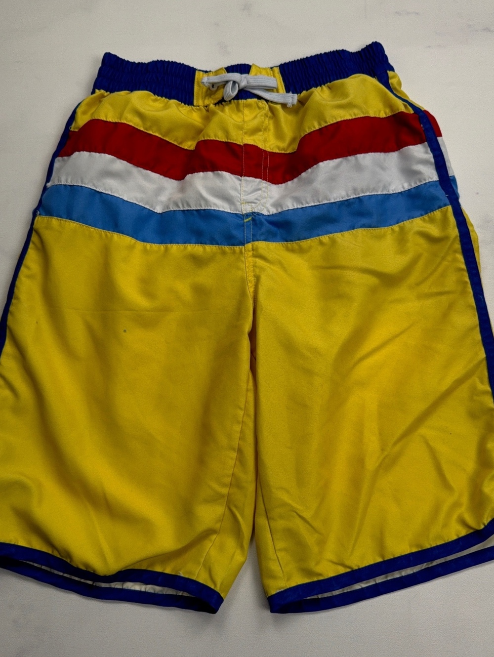 kidpik Colorblock Swim Shorts Yellow Blue Red - Boys XXL